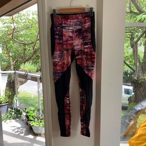 lululemon high waisted leggings floral glitch 6